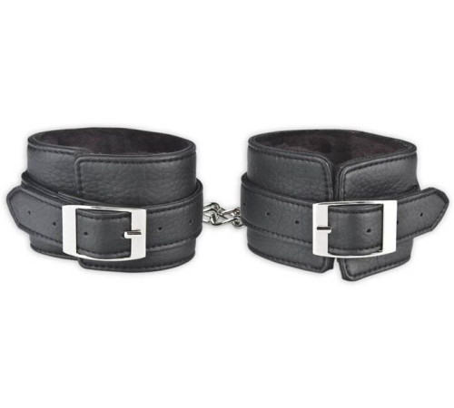 Черные фиксаторы для ног из искусственной кожи