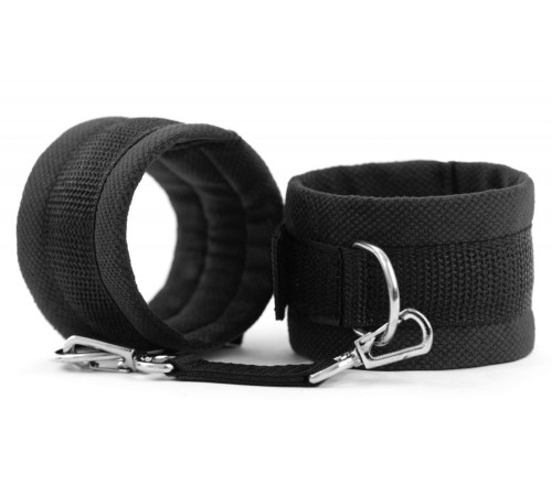 Черные наручники My rules на сцепке