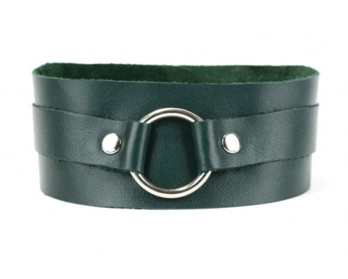 Заказать Изумрудный широкий ошейник с кольцом Collar Emerald Заказать Изумрудный широкий ошейник с кольцом Collar Emerald