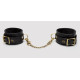 Заказать Черные оковы на ноги Bound to You Faux Leather Ankle Cuffs