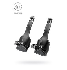 Черные подвесы с белой строчкой