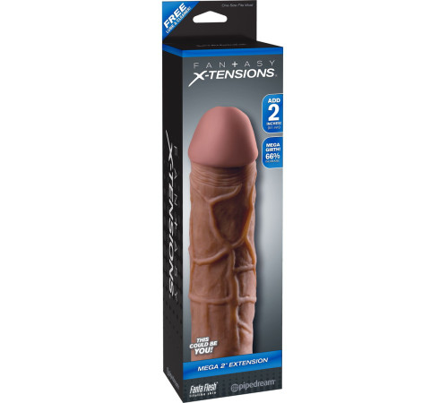 Коричневая насадка Mega 2  Extension - 20,3 см.