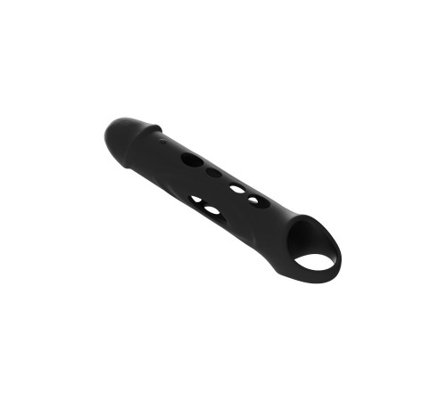 Черная насадка-удлинитель Vibrating Extender With Remote с вибрацией