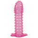 Гелевая розовая насадка с шипами - 12 см.