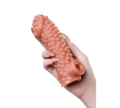 Насадка на фаллос с бугорками Cock Sleeve 004 Size M - 15,6 см.