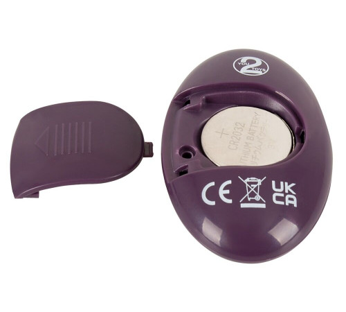 Фиолетовая насадка на член с клиторальным отростком и пультом ДУ RC Couple’s Vibrator 2