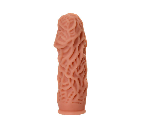 Насадка на фаллос с рельефными складочками Extreme Sleeve 012 M-size - 14,7 см.
