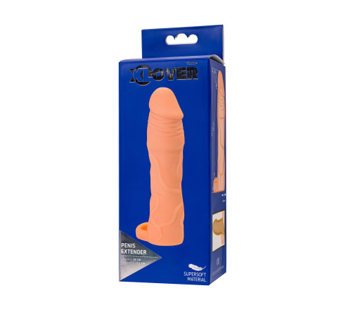 Телесная удлиняющая насадка с подхватом - 19 см.