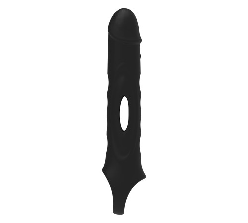 Черная насадка-удлинитель Vibrating Extender With Remote с вибрацией