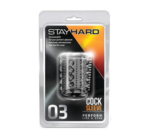 Прозрачная насадка с шипами и шишечками STAY HARD COCK SLEEVE 03 CLEAR Прозрачная насадка с шипами и шишечками STAY HARD COCK SLEEVE 03 CLEAR