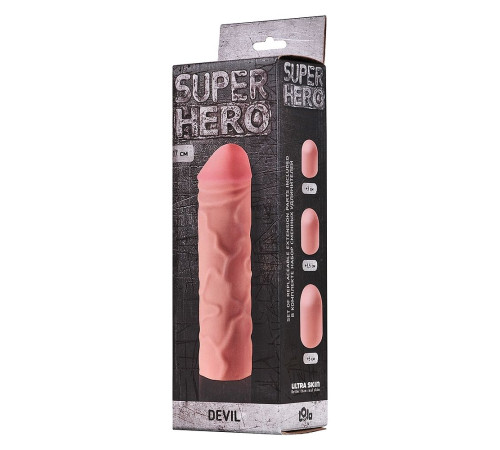 Фаллоудлинитель SUPER HERO Dewil - 17,5 см.