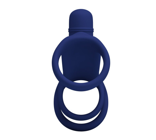 Синяя вибронасадка на пенис Vibrating Penis Sling