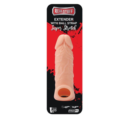 Телесная насадка EXTENDER WITH BALL STRAP 5.5 - 14 см.