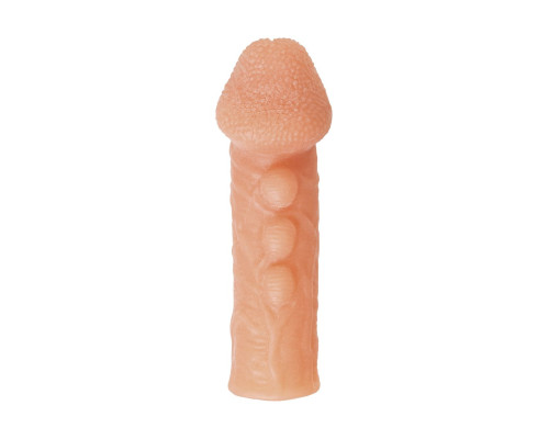 Телесная закрытая насадка с шишечками Cock Sleeve 008 Size S - 13,8 см. Телесная закрытая насадка с шишечками Cock Sleeve 008 Size S - 13,8 см.
