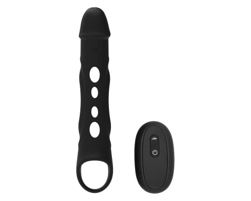 Заказать Черная насадка-удлинитель Vibrating Extender With Remote с вибрацией Заказать Черная насадка-удлинитель Vibrating Extender With Remote с вибрацией