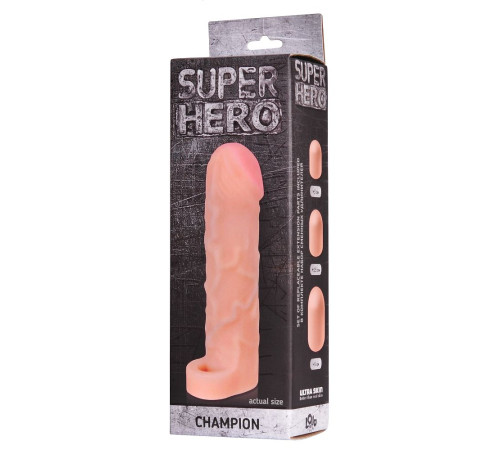 Фаллоудлинитель SUPER HERO Champion - 17,5 см. Фаллоудлинитель SUPER HERO Champion - 17,5 см.