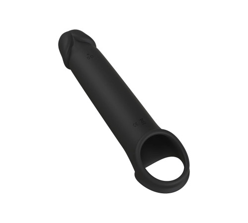 Черная насадка-удлинитель с вибрацией Vibrating Extender With Remote