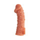 Заказать Телесная насадка на фаллос с отверстием для мошонки Cock Sleeve 002 Size M - 15,6 см.