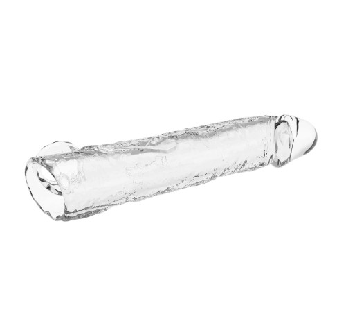 Прозрачный фаллоудлинитель с подхватом мошонки Silas - 26 см.