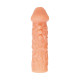 Заказать Телесная закрытая насадка с шершавой головкой Cock Sleeve 007 Size M - 15,6 см.