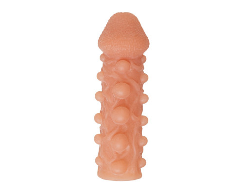 Заказать Телесная закрытая насадка с шариками Cock Sleeve 010 Size L - 17,6 см. Заказать Телесная закрытая насадка с шариками Cock Sleeve 010 Size L - 17,6 см.
