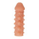 Заказать Телесная закрытая насадка с шариками Cock Sleeve 010 Size L - 17,6 см.