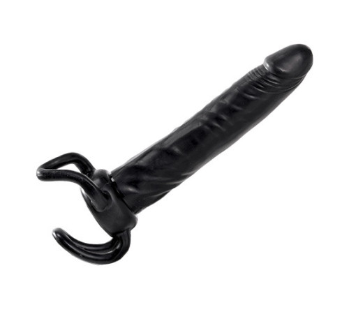 Чёрная насадка-фаллос для двойного проникновения INFLATABLE DILDO SLIM DONG - 13,5 см. Чёрная насадка-фаллос для двойного проникновения INFLATABLE DILDO SLIM DONG - 13,5 см.