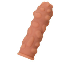 Телесная насадка на фаллос с крупными бугорками Extreme Sleeve 011 S-size - 12,7 см.