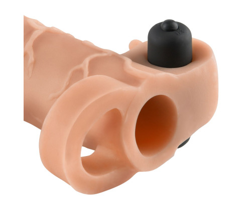 Заказать Телесная вибронасадка с кольцом Vibrating Real Feel 2 Extension - 16 см. Заказать Телесная вибронасадка с кольцом Vibrating Real Feel 2 Extension - 16 см.