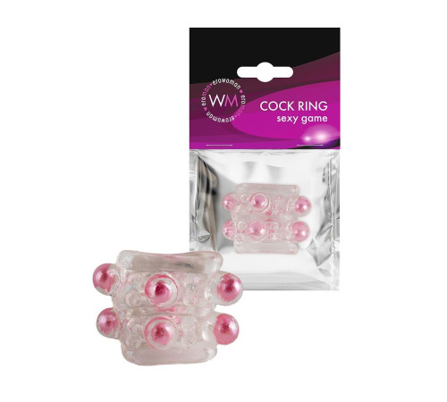 Прозрачная насадка на пенис с цветными шариками