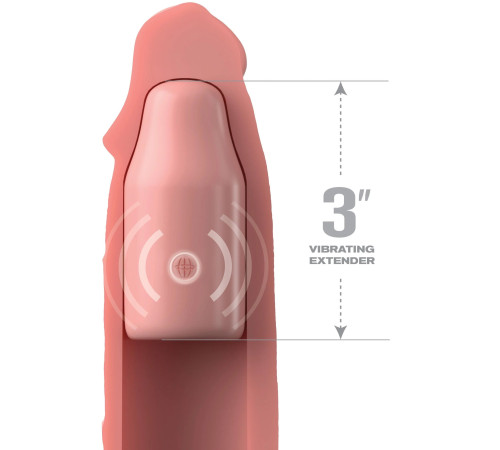 Телесная вибронасадка на член 3 Vibrating Mega X-tension with Remote - 22,9 см. Телесная вибронасадка на член 3 Vibrating Mega X-tension with Remote - 22,9 см.