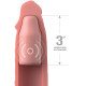 Заказать Телесная вибронасадка на член 3 Vibrating Mega X-tension with Remote - 22,9 см.