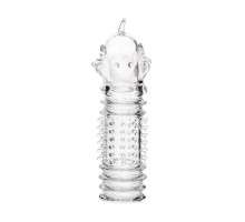 Прозрачная насадка на пенис TOYFA A-Toys с расширенной головкой - 15,3 см.