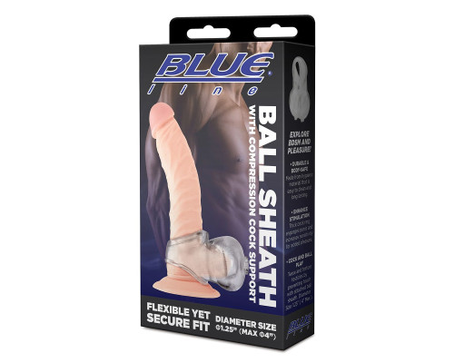 Заказать Прозрачная насадка-утяжка для мошонки Ball Sheath With Compression Cock Support