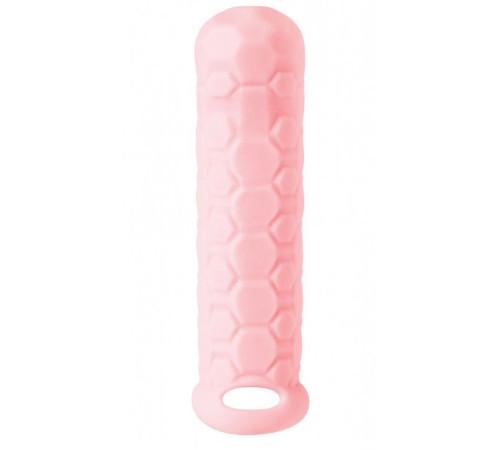 Розовый фаллоудлинитель Homme Long - 15,5 см.