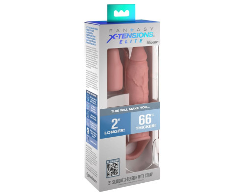 Заказать Телесная насадка-удлинитель 2 Inch Silicone X-tension with Strap - 20,3 см. Заказать Телесная насадка-удлинитель 2 Inch Silicone X-tension with Strap - 20,3 см.