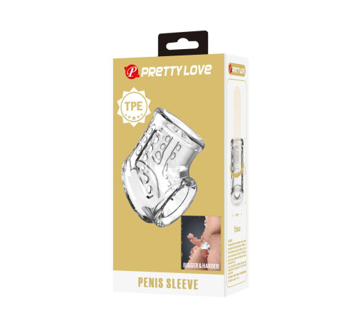 Прозрачная насадка на пенис и мошонку