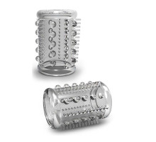 Прозрачная насадка с шипами и шишечками STAY HARD COCK SLEEVE 03 CLEAR