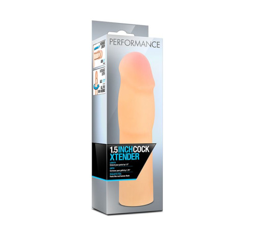 Телесная насадка-удлинитель на пенис PERFORMANCE 1.5INCH COCK XTENDER - 16 см. Телесная насадка-удлинитель на пенис PERFORMANCE 1.5INCH COCK XTENDER - 16 см.