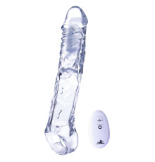 Прозрачная насадка-удлинитель Length Enhancer With Bullet с подхватом - 22,3 см.