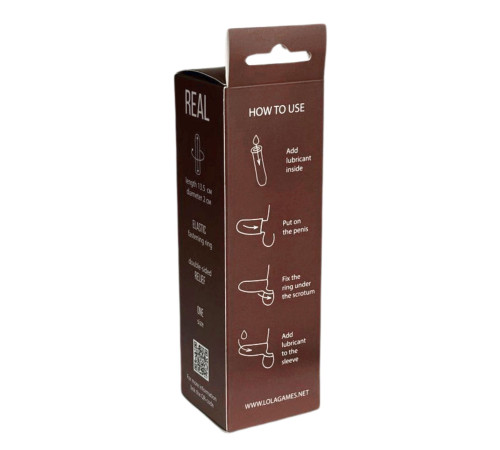 Телесный фаллоудлинитель Extra Size Bubbles - 15,5 см.