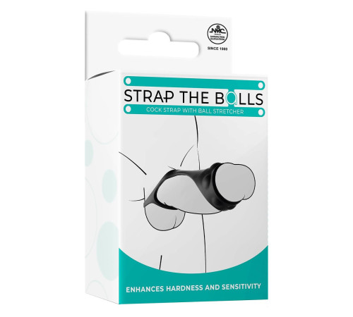 Черная насадка-стимулятор Strap The Balls