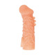 Заказать Телесная закрытая насадка с шершавой головкой Cock Sleeve 007 Size M - 15,6 см.