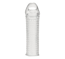 Текстурированная насадка на пенис Clear Textured Penis Enhancing Sleeve Extension - 16,5 см.