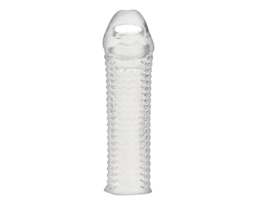Заказать Текстурированная насадка на пенис Clear Textured Penis Enhancing Sleeve Extension - 16,5 см.