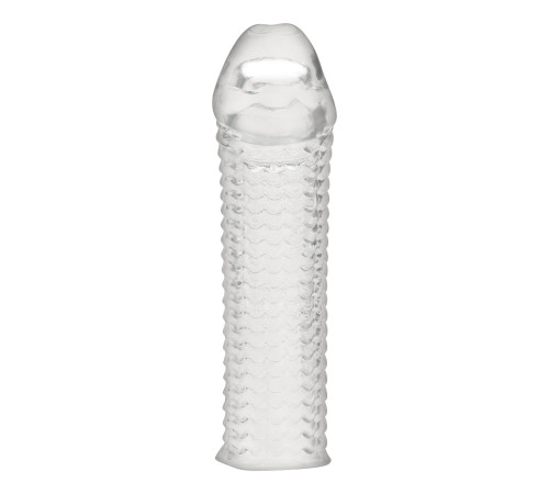 Текстурированная насадка на пенис Clear Textured Penis Enhancing Sleeve Extension - 16,5 см.