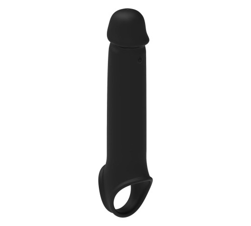 Черная насадка-удлинитель с вибрацией Vibrating Extender With Remote