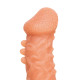Заказать Телесная закрытая насадка с шершавой головкой Cock Sleeve 007 Size M - 15,6 см.