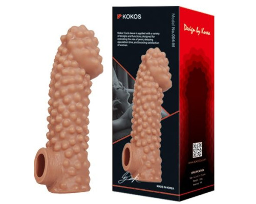 Заказать Насадка на фаллос с бугорками Cock Sleeve 004 Size M - 15,6 см.