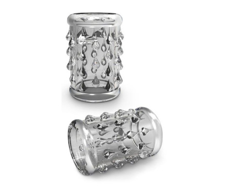Заказать Прозрачная насадка с капельками STAY HARD COCK SLEEVE 05 CLEAR